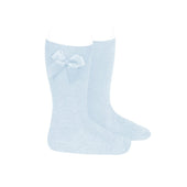Condor Knee High Bow Sock Pale Blue